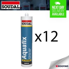 12x SOUDAL Aquafix All Weather Sealant/ Emergency Repair Sealant CLEAR, 300ml
