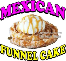 Mexican Funnel Cake DECAL (CHOOSE YOUR SIZE) Food Truck Concession Sticker
