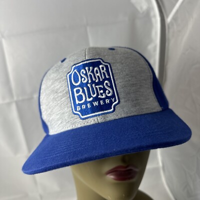 Oskar Blues Brewery North Carolina Beer Snapback Hat Cap Two Tone Blue & Gray