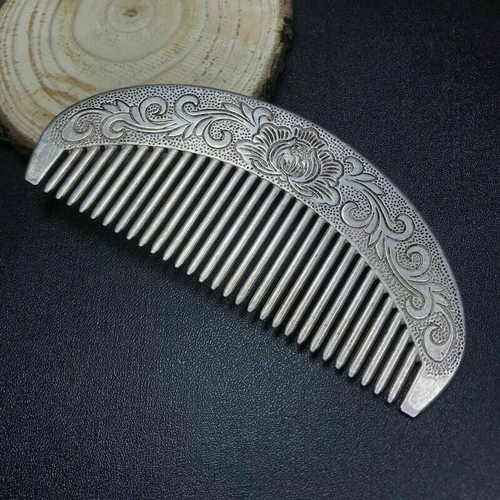 Chinese old Tibet silver Carving Carved silver comb - Picture 1 of 6