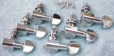 WILKINSON GUITAR MACHINEHEADS mini heads 6 line CHROME - TUNERS 
