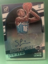 Scottie Lewis 2021 Donruss Signature Series Auto Charlotte Hornets.