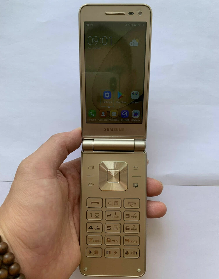 Originale Samsung Galaxy Folder SM-G1600 Dual SIM 4G LTE smartphone flip sbloccato - Immagine 2 di 4