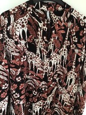 jyothi blusen kleid longbluse S animal giraffen blumen print boho blogger