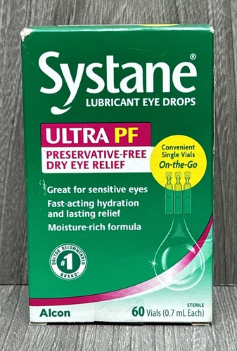 Systane Lubricant Eye Drops Ultra PF Dry Eye Relief- 60 Vials EXP: 02/2026+