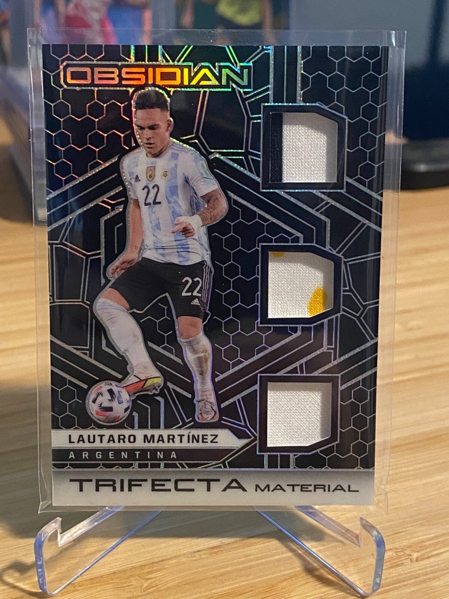 2021-22 LAUTARO MARTINEZ PANINI OBSIDIAN SOCCER TRIFECTA