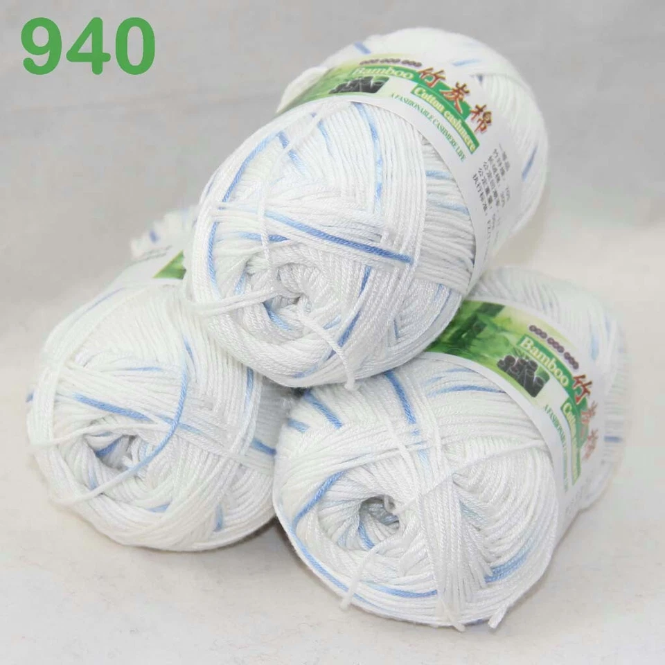 Sale Lot 6SkeinsX50g Soft Bamboo Cotton Baby Wrap Hand Knitting Crochet Yarn 940 - Image 3 of 4