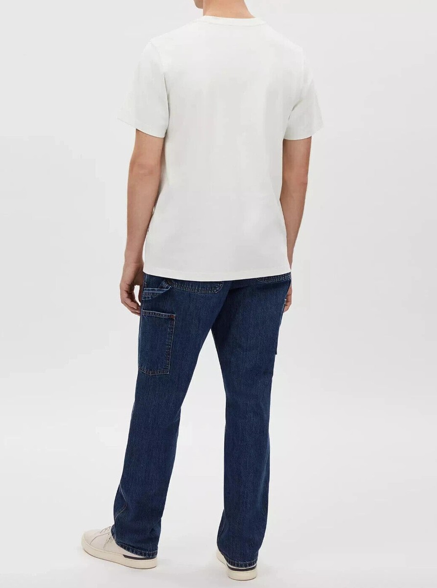 Coach Men's Off White Tonal Signature Organic Cotton T Shirt Coach Men's Off White Tonal Signature Organic Cotton T Shirt