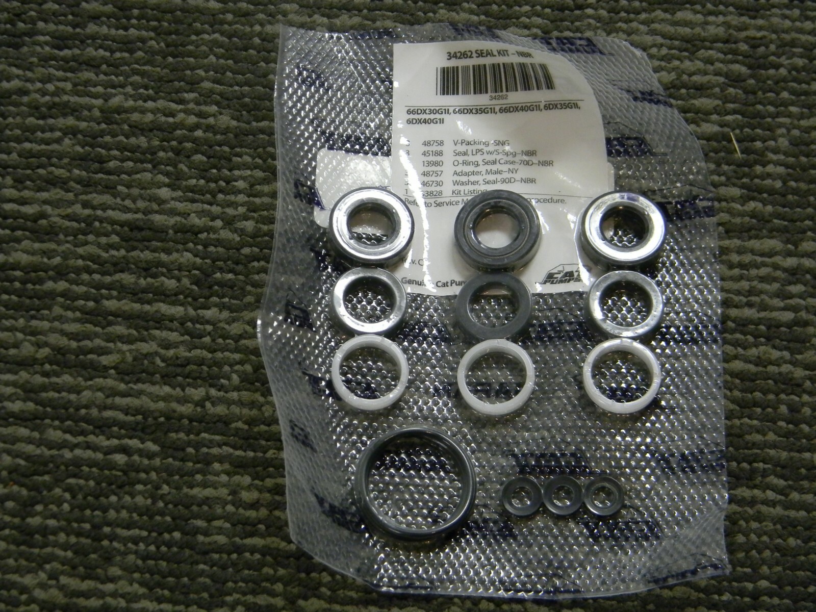 Cat Pumps 34262 Seal Kit for 6DX and 66DX Pressure Power Washer Pumps