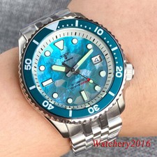 41mm Diver Watch for Men Green MOP Dial Sapphire Glass Japan NH35A Automatic