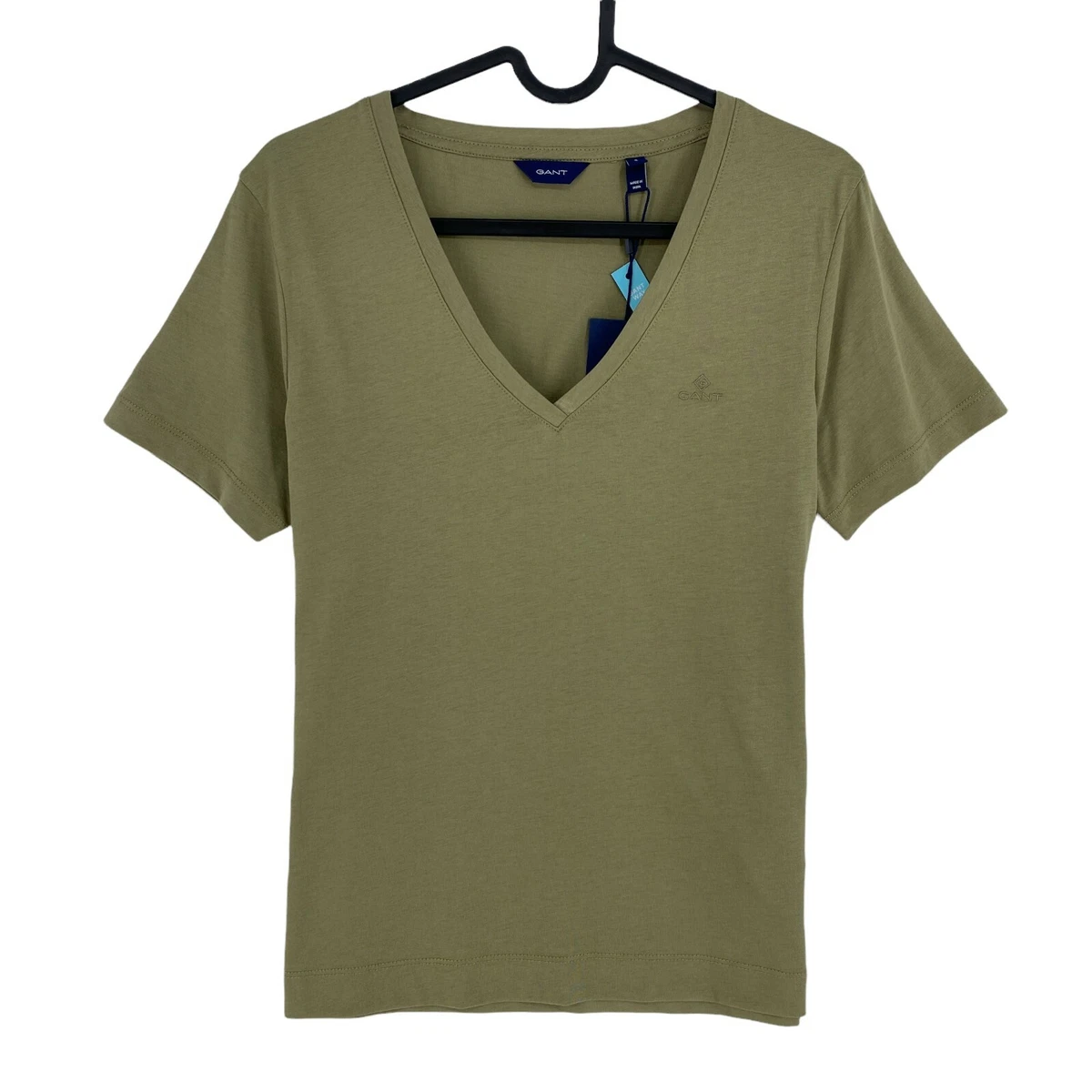 gant solid fitted v neck