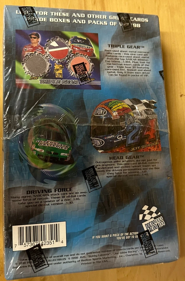 1998 Press Pass VIP NASCAR Racing Hobby Box Factory Sealed 24 Pack HTF - Image 3 of 4