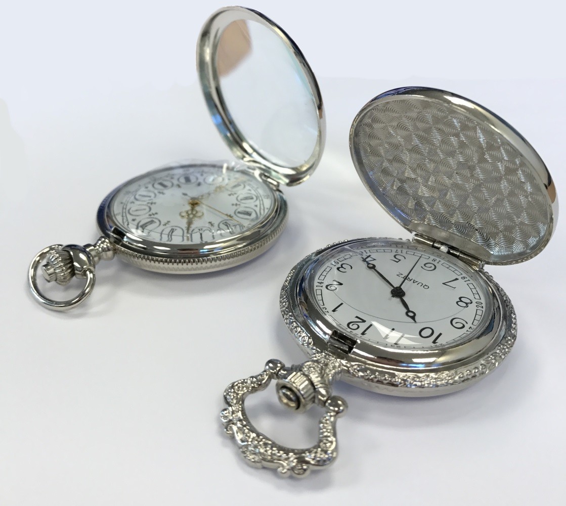 Pocket Watch Unique Silver Pocket Watches Mens Wedding Gift Idea