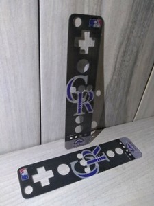 Wii Controller Colorado Rockies Holographic Faceplate Skin lot of 2