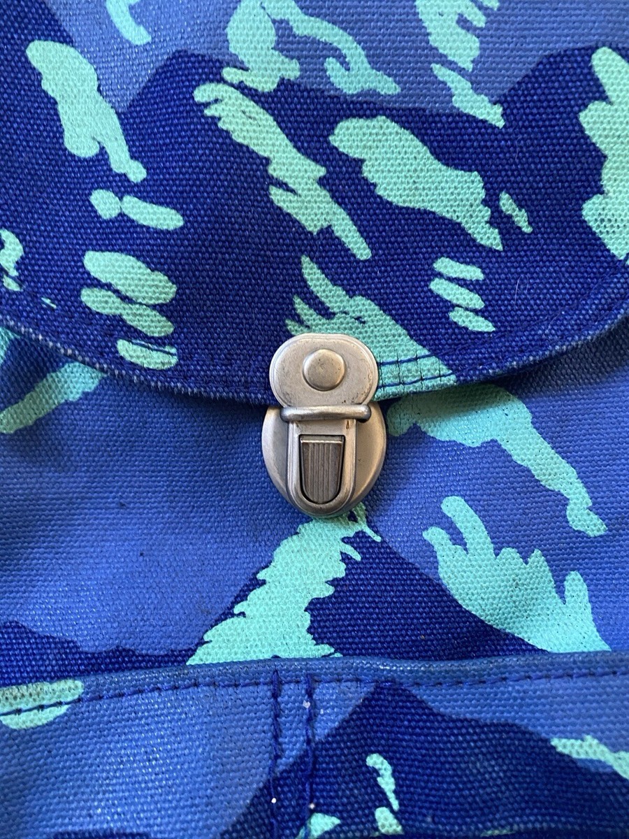 VTG BAGGU Night Mountain Blue Camo canvas drawstring 