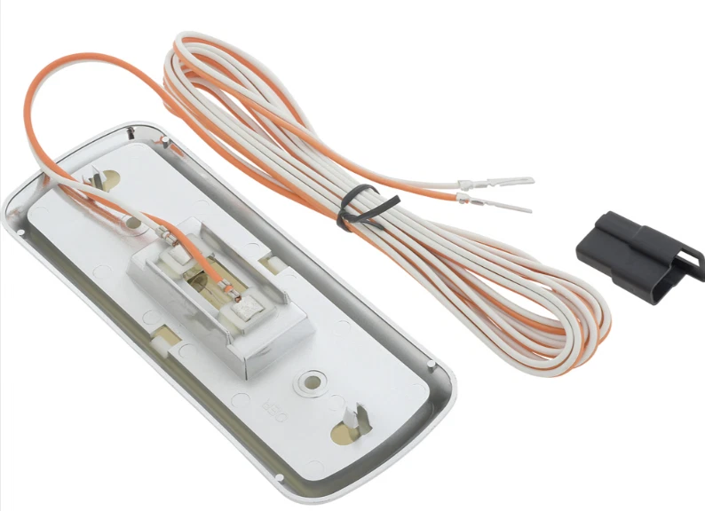 Conjunto de lámpara domo OER con base cromada para camionetas Chevy y GMC 1960-1972 Foto 4 de 4