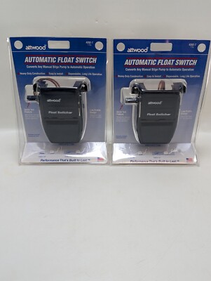 2 NEW Attwood 4202-7 Automatic Float Switch B16 Low Profile Design 