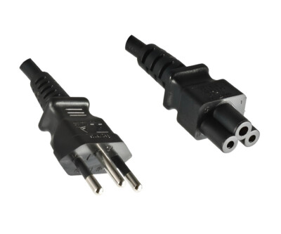 DINIC Netzkabel, Stromkabel für Brasilien Typ N auf C5, 0,75mm², 1,8m