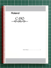 Roland C-190 — 2 in 1 Owners Manual User Instructions — 28 Pages — USA Made