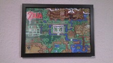 Zelda ALTTP Karte Print Poster Bild im Rahmen...