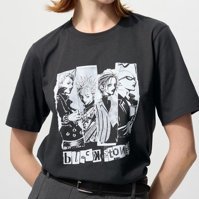 Black stones nana Tシャツ Yazawa Ai Collection UT DARK GRAY T-Shirt WOMEN 