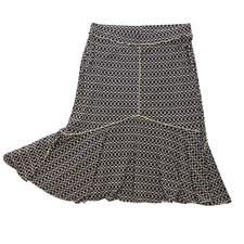 Vintage Y2K Studio M Long Skirt Slinky Stretch Geometric Art to Wear USA S