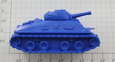 Marx MX- MVT Blue Plastic Military Tank