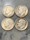 Roosevelt Silver Dimes Lot 1947 1951 1959 1964 Circulated US Coins