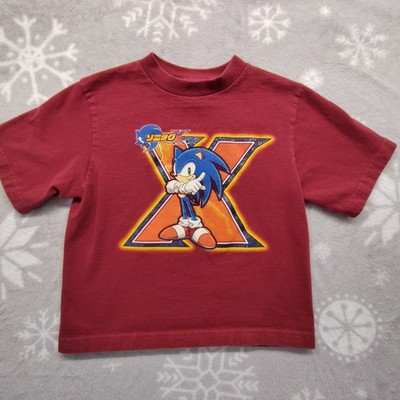 VTG Sonic X Kids T-Shirt Size L 7 Top Heavy ShoPro 2000s Anime Tee