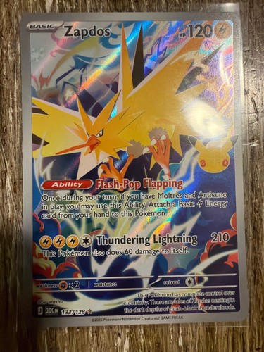 Pokemon 30th Celebration Zapdos 133/128 Illustration Rare Holo NM