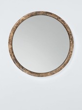 John Lewis Marble Round & Oval Decorative Wall Mounted Mirror - 50cm - Brown A