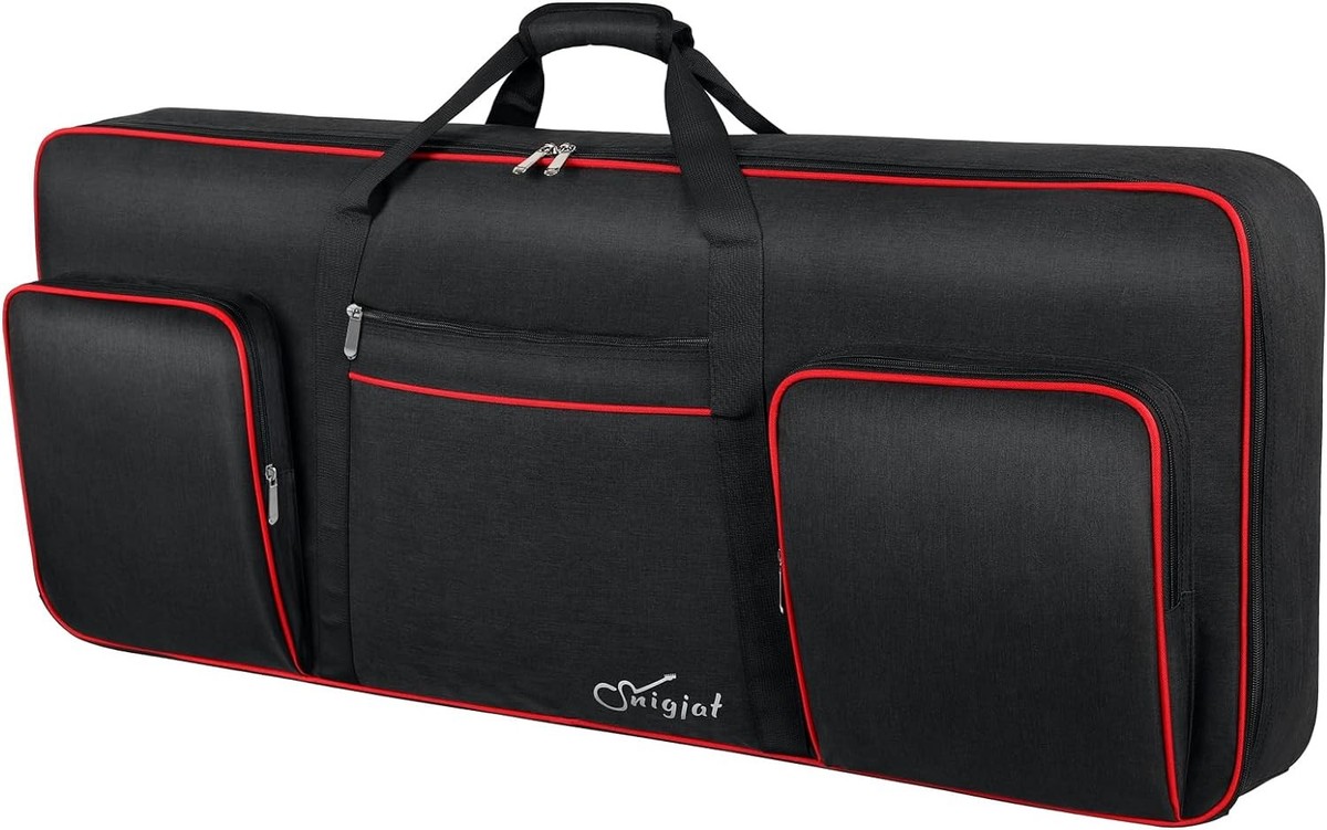 WANTKEY SBS ５点セット ケース付き SNIGJAT 61 Key Keyboard Case, Soft Piano Bag 61 Key, 39.5x15.8x4.8