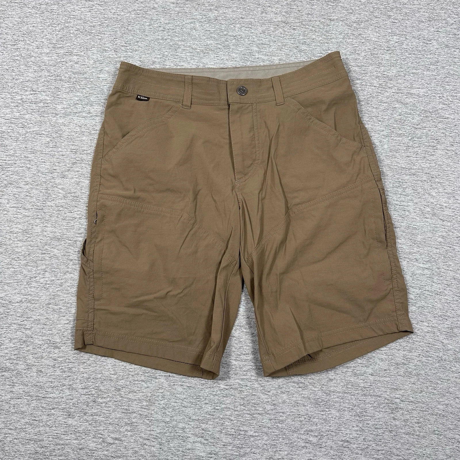 Kuhl Shorts Mens 30 Brown Renegade Nylon Stretch Cargo Hiking Utility Outdoor
