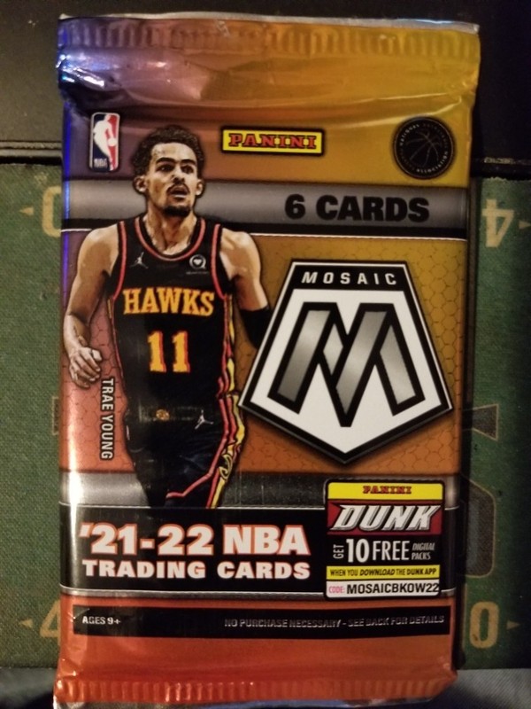 2021-22 Panini Mosaic basketball unopened pack 6 cards per pack
