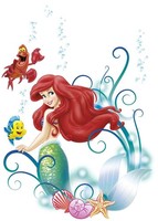 50X70 Cm Wandaufkleber Ariel Meerjungfrau Disney Kinderzimmer Deko Vinyl