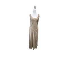 Spiegel 100% Linen Beige Maxi Sleeveless Women’s  Dress Sz 6/P Classic, Y2k