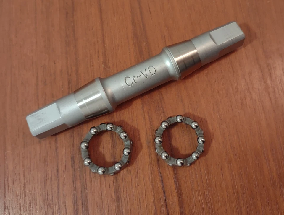 Husillo de soporte inferior cuadrado cónico tamaño 122 mm YST ciclismo Foto 2 de 2