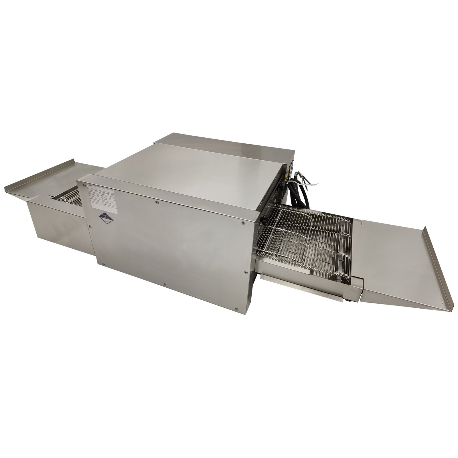 220V Electric Straight Tube Conveyor Pizza Oven Commercial Baking Oven 12"