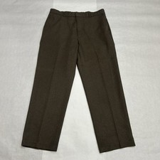 VTG LEVIS ACTION SLACKS Dress Pants Trousers Men  s 34 x 28.5 Dacron Brown 80s