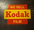 Vintage Metal Double Sided Kodak Film Sales Sign