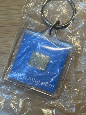vintage Intel Pentium Processor CPU acrylic keychain - new in