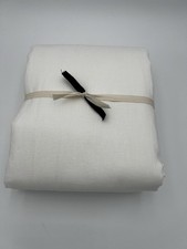 Pottery Barn Belgian Flax Linen Curtain White 100  x 96   Light Filtering