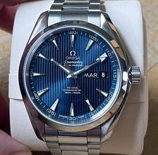 Omega Seamaster Aqua Terra Annual Calendar - Blue - Full Set