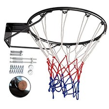 Solid Basketball Rim 18" Replacement Breakaway Wall Mounted Outdoor Black