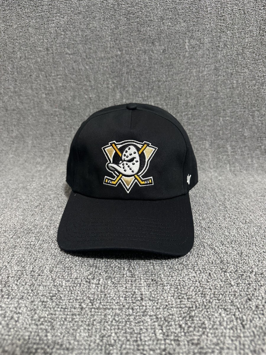 '47 Brand Anaheim Ducks Snapback Hat Black Curved Brim NHL Cap Retro