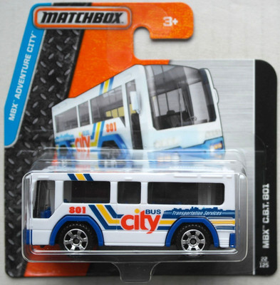 Matchbox City Bus MBX C.B.T. 801 weiß/blau Neu/OVP Omnibus Autobus Mattel ÖPNV