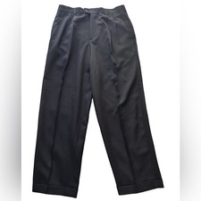 Claiborne Mens Pleated Dress Pants Trousers, 32/29 Black