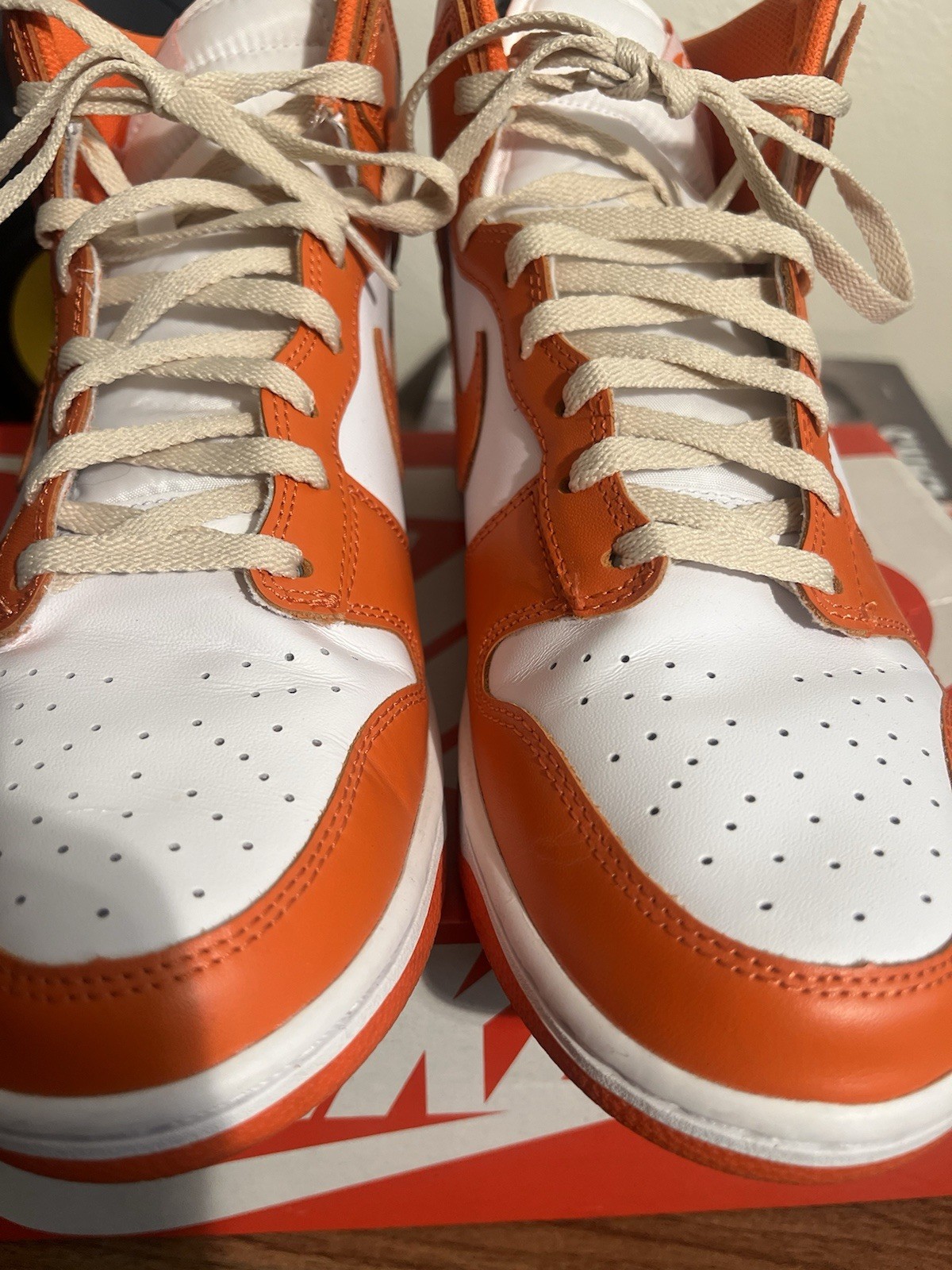 SAOLA Nike Dunk High SIRACUSA taglia 11 ARANCIONE BIANCO