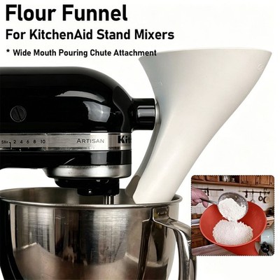 NEW Flour Funnel For Kitchen Aid Mixer Flour Funnel Stand Mixer Attachment