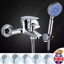 Luxury Bathroom Chrome Sink Bath Filler Tap Mixer Set with Hand Held Shower Head